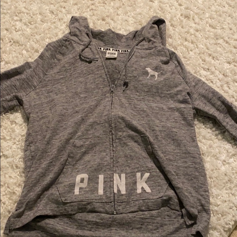 Pink zip up hoodie